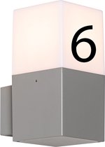 QAZQA Denmark - Huisnummer verlichting - 1 Lichts - 8,5 cm - grijs