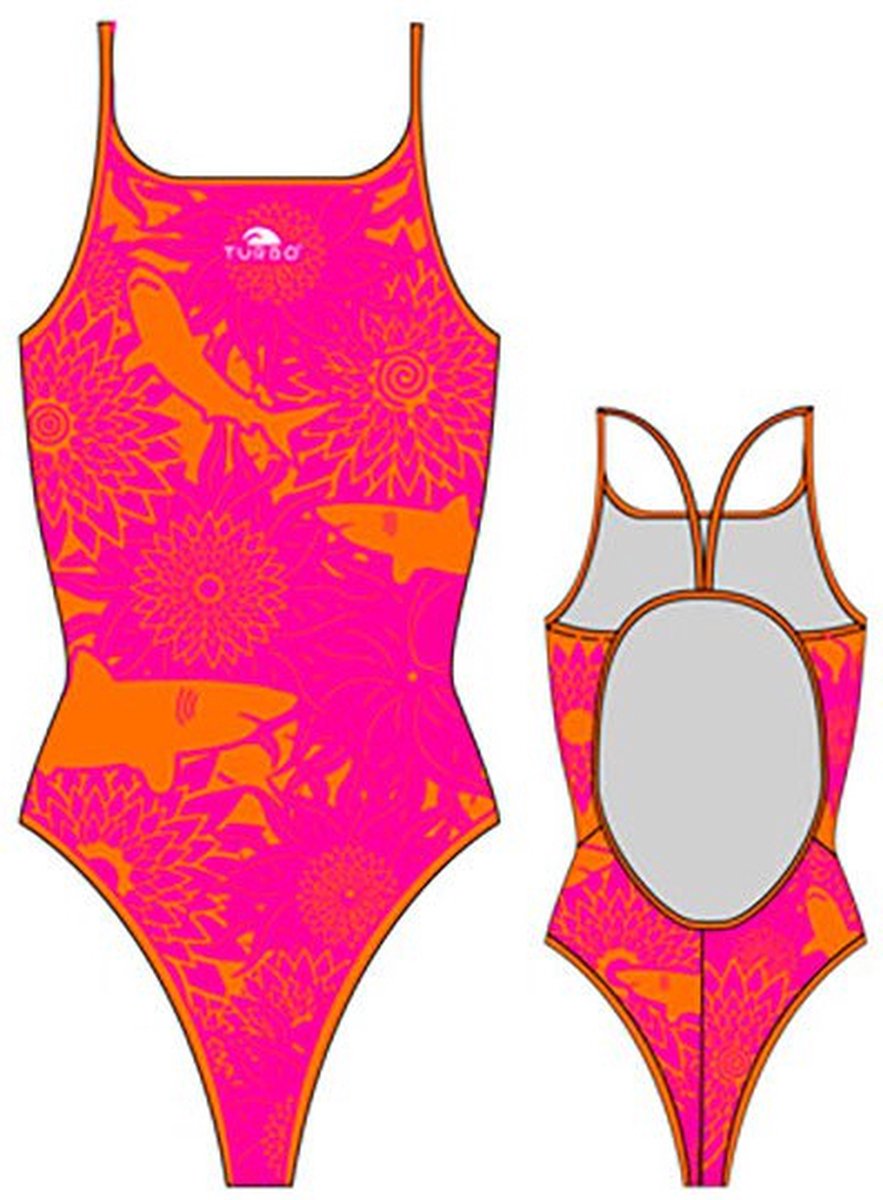 Turbo Shark Zwemkleding Roze L Vrouw Pink / Orange