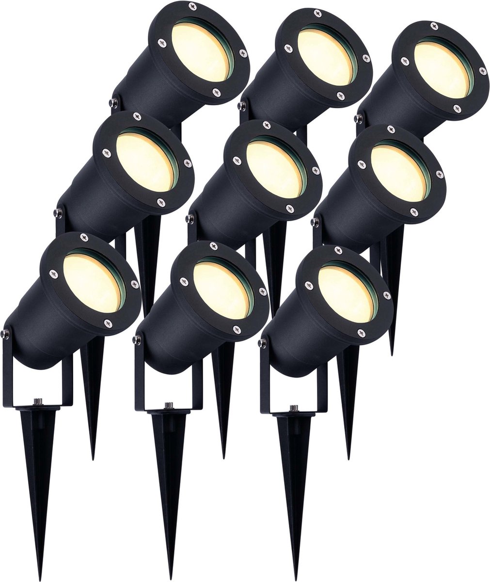 Ledvion - 9X LED Prikspots - IP65 - 5W - 2700K - 1M