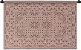 Wandkleed - Mandala - Vintage - Design - Roze - Wanddoek - Wandkleden voor binnen - Wandtapijt - Tapestry - Wanddecoratie woonkamer - 150x100 cm - Woondecoratie - Katoen - Muurdoek - Muurdecoratie - Muurkleed