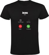 Jezus belt Christelijke Heren T-shirt - god - geloof - religie - kerk - christenen - telefoon - grappig