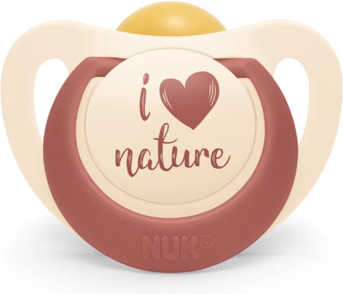 NUK Sucettes For Nature latex 18-36 mois rouge/crème lot de 2