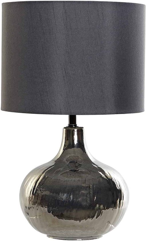 Lampe de bureau DKD Home Decor Métal Argent Tissu Cristal (28 x 28 x 45 cm)