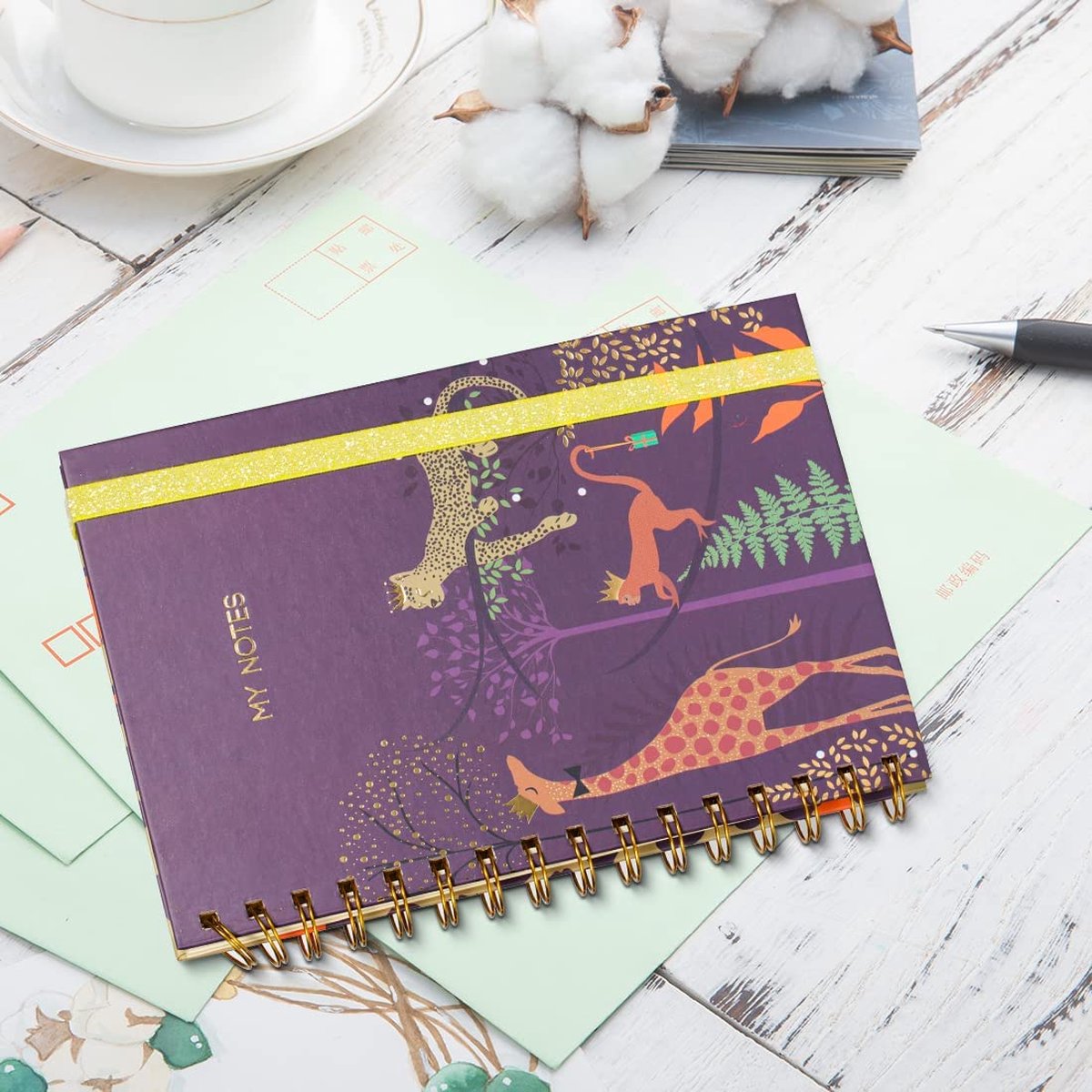 LABUK 2 Pack A5 Spiraal Notebook 100 pagina's Lege Schetsboek Pad Ongevoerde Notebooks Zachte Cover Kraft Journal 8.3 x 5.5 Memo Notepads Dagboekplanner, 50 vellen voor School Office Travel (zwart