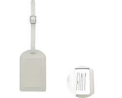Kofferlabel - Bagagelabel - Koffer - Kunstleer - Wit