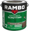 Rambo Pantserbeits Schutting Mat Transparant - Goede Dekking - Kleur Behoudend - Antraciet - 2.5L
