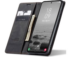 Hoesje geschikt voor Samsung Galaxy A34 - Book Case Leer Slimline Zwart