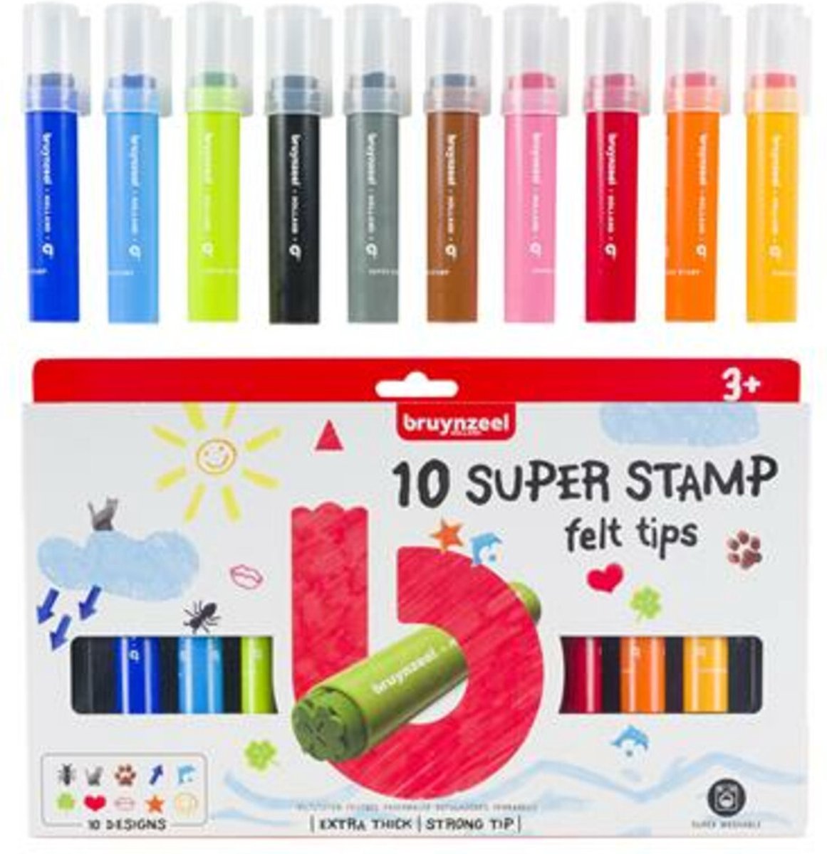 Bruynzeel Kids Super Stempelstiften Set 10 — afbeelding 10