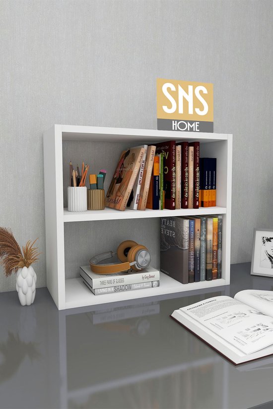 SNS Home - 13-02 - Multifunctionele Decoratieve Plank - Tafelblad - Aanrechtblad - Bureaublad Boekenplank - Wit