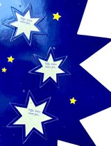 Maak je eigen Kerst decoratie ster met kartonnen uitdrukbare wens sterren