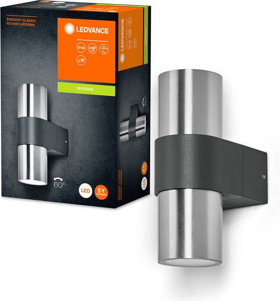 LEDVANCE ENDURA Classic Square Down: Applique Da Esterno Nera Con Attacco GU10, IP44