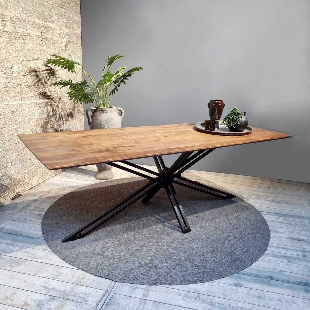 Benoa Tafelblad Jasmin mangohout 160x90 cm - Bruin