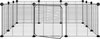 vidaXL - Huisdierenkooi - met - deur - 12 - panelen - 35x35 - cm - staal - zwart