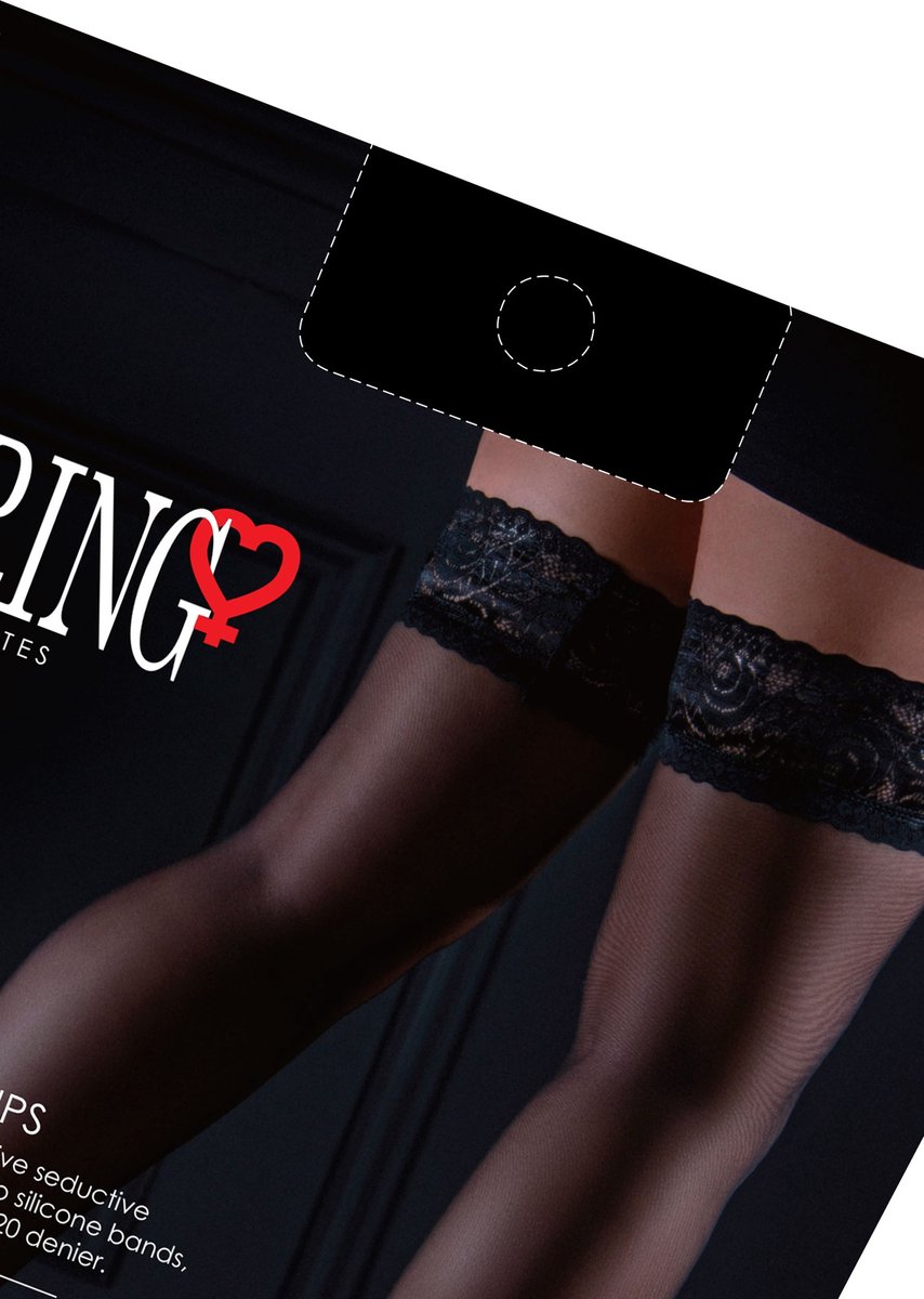 Goedkoopste Daring Intimates - Satin Touch Stay Ups - Hosiery Stay Ups Zwart O/S