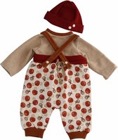 Vêtements de poupée Schildkröt rouge et blanc pour Peterle ou Julchen de 52cm