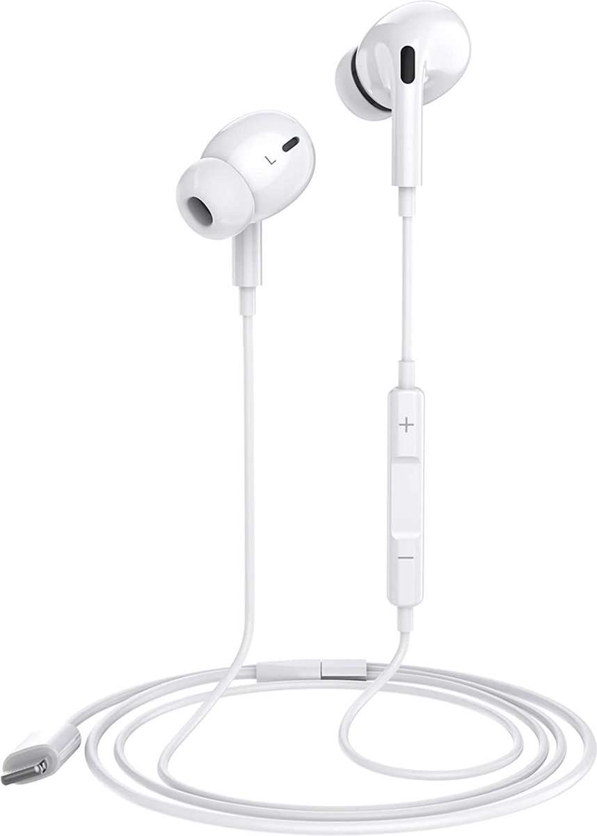 iPhone Oortjes met Lightning Aansluiting en Microfoon - In Ear Design - Bedrade EarPods - Geschikt voor Apple iPhone en iPad