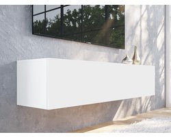 Mobistoxx Tv-meubel KINGSTON 1 klapdeur 140 cm wit