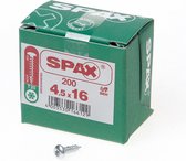 Spax Spaanplaatschroef cilinderkop verzinkt T-Star T20 4.5x16mm (per 200 stuks)