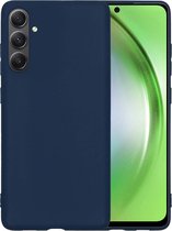 Hoesje Geschikt voor Samsung A54 Hoesje Siliconen Case - Hoes Geschikt voor Samsung Galaxy A54 Hoes Siliconen - Donkerblauw