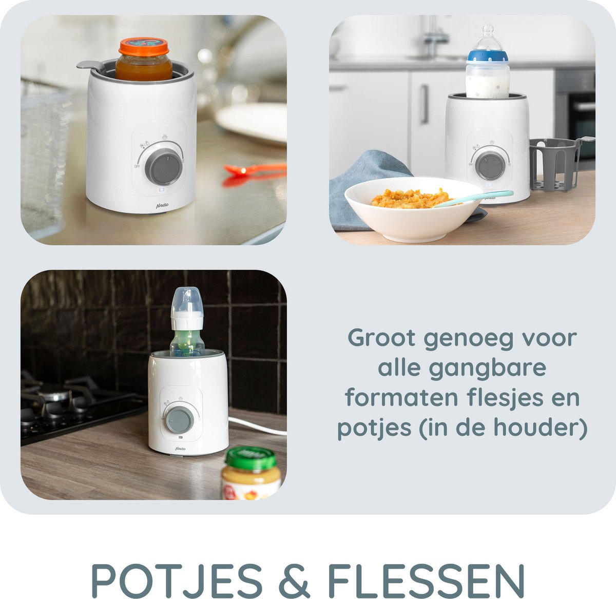 Alecto BW600 - Flessenwarmer met Snelle Opwarming (210W) - Wit thumbnail 4