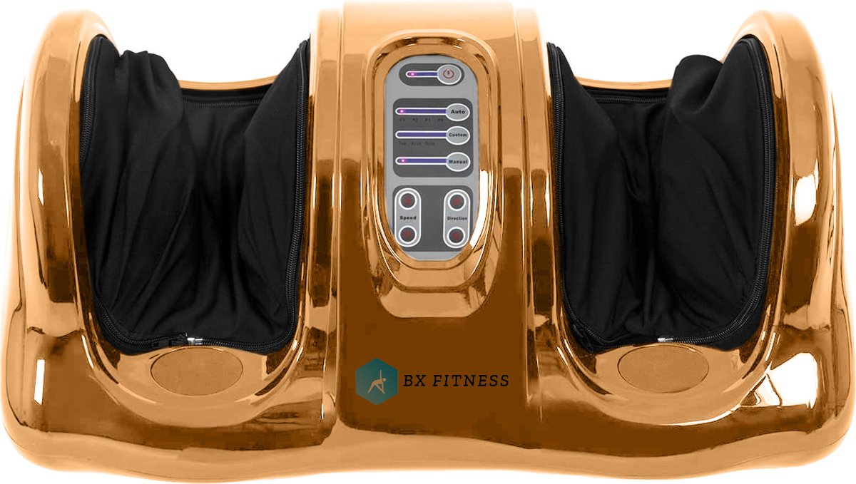 Goedkoopste Voetmassage Apparaat 3D Goud - Shiatsu Massage - Compressie Massage - Stimuleert de bloedsomloop - Masseert en Ontspant de Voeten - Recover Massage - Merk BX Fitness® - 40 Watt
