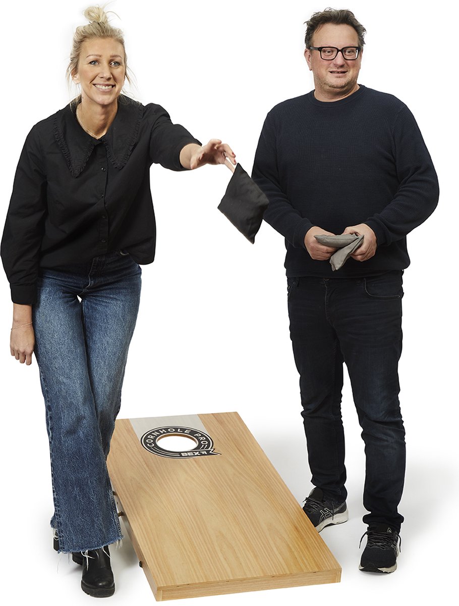 Bex Cornhole Pro – Amerikaans Werpspel – Bean Bag Spel – Wedstrijdformaat Cornhole Set Met Speelbord (120x60x8 cm) – Inclusief 8 Pittenzakken – Vanaf 8 Jaar — afbeelding 8