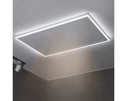Infrarood Verwarmingspaneel Plafond met Verlichting - 370W - 63x65.5x3.3cm - Inclusief Thermostaat - Dimbaar