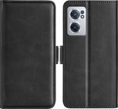 Mobigear Telefoonhoesje geschikt voor OnePlus Nord CE 2 Hoesje | Mobigear Slim Magnet Bookcase Portemonnee | Pasjeshouder voor 3 Pasjes | Telefoonhoesje voor Pinpas / OV Kaart / Rijbewijs - Zwart