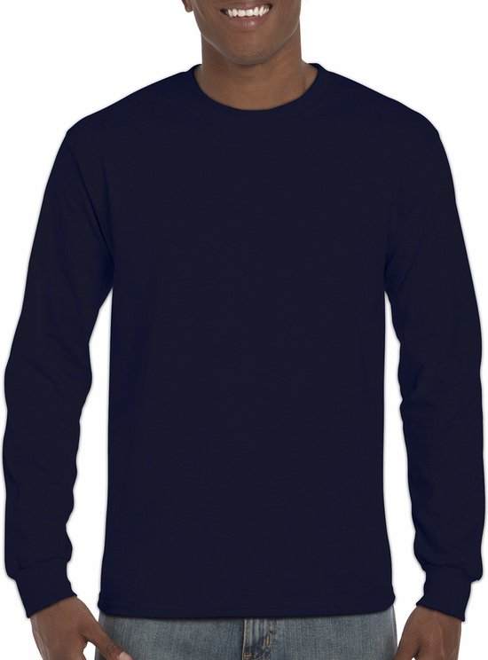 T-shirt met lange mouwen 'Ultra Cotton' Navy Blue - M