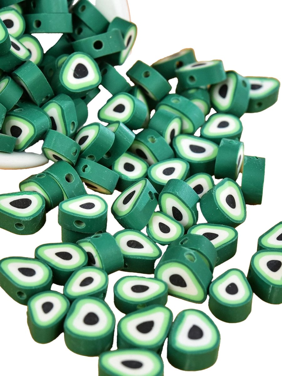 Knaak Avocado Kralen - 50 Stuks - Klei - Groen - 10 mm - DIY Sieraden & Knutselprojecten