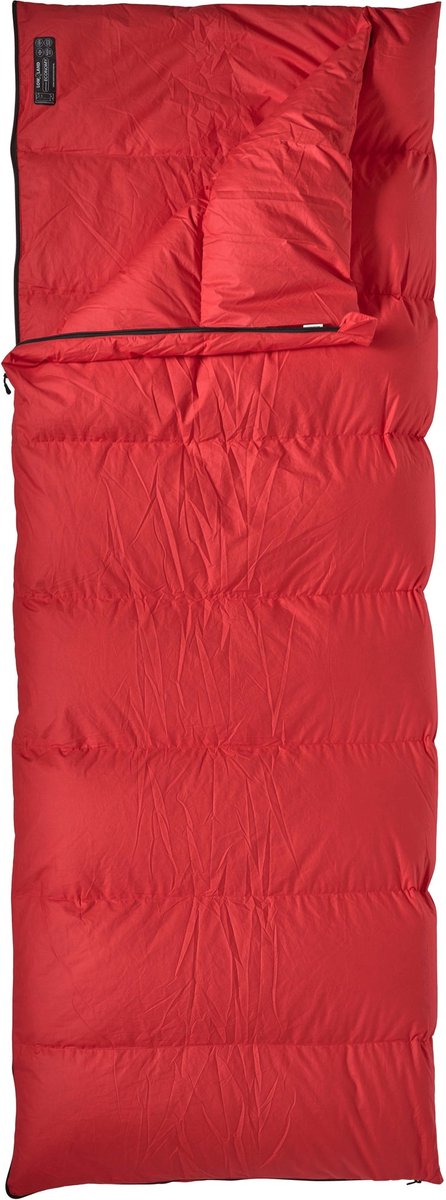 LOWLAND OUTDOOR® Donzen slaapzak -  Companion Economy - 210x80 cm - Rood