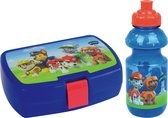 Paw Patrol lunchbox set voor kinderen - 2-delig - blauw - kunststof