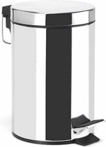 MSV Pedaalemmer - rvs - mat zilver - 3L - klein model - 16 x 25 cm - Badkamer/toilet