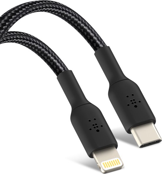 Belkin Câble USB-C vers USB-A tressé (Noir) - 3 m - Adaptateurs et câbles  Belkin sur