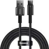 Câble de charge rapide USB-A vers USB-C Baseus Tungsten Gold - 100W - Câble noir de 2 mètres