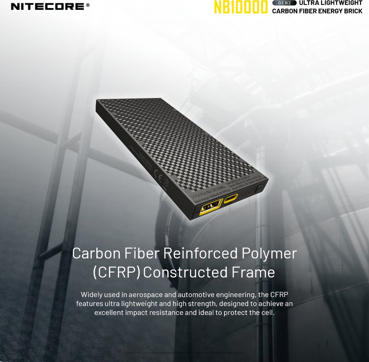 Nitecore NB10000 Gen2 Powerbank 10.000mAh met USB-C en USB-A - afbeelding 3