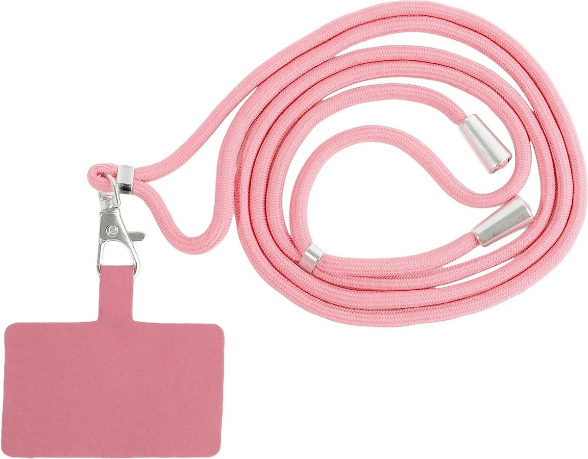 Universele Telefoonkoord Licht Roze - Verstelbare Telefoonketting - Koord voor samsung , Geschikt voor iPhone, Moto, LG, xiaomi, Telefoon