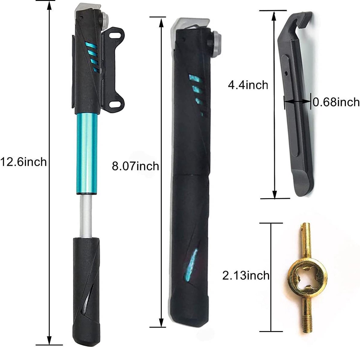 Ensemble et Outils de Réparation de Sacoches de Vélo - Sac de Vélo et Kit  de Réparation d'outils d'urgence avec Outils Multifonctions pour Vélo 16 en  1, Pompe, démonte-pneu, Pneus sans Colle 