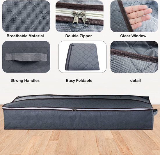 Lifewit Opbergdozen onder het bed, 3 stuks, opbergzakken Lifewit Opbergdozen onder het bed, 3 stuks, opbergzakken