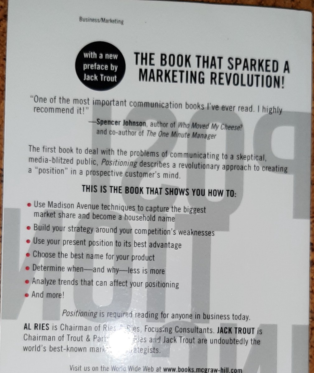 Positioning Battle For Your Mind - back cover