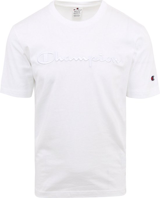 SINGLES DAY! Champion - T-Shirt Logo Wit - Heren - Maat M - Regular-fit