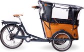 Qiewie Luxe Rain Tent Zwart (Curve) - Convient au vélo cargo Babboe Curve