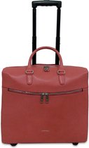 Gigi Fratelli Dames Leren Laptop Trolley 15.6 inch Romance Business ROM8015 Oud Roze