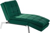 LOIRET - Chaise longue - Groen - Symmetrisch - Fluweel