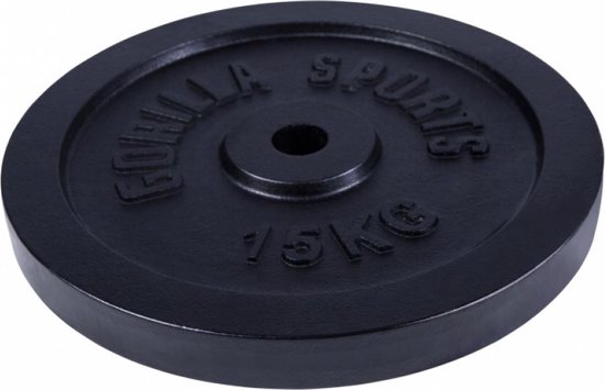 Gorilla Sports Gewicht - Halterschijf - 10 kg - Gripper Gietijzer - 30