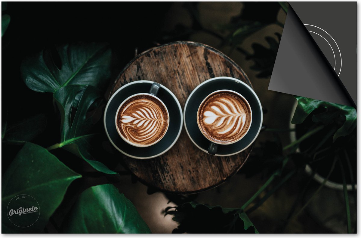 Inductie beschermer 76x51,5 - afdekplaat inductie mat - Dietrix Kookplaat beschermer - Base - Koffie en Chocola Capuccino Barista