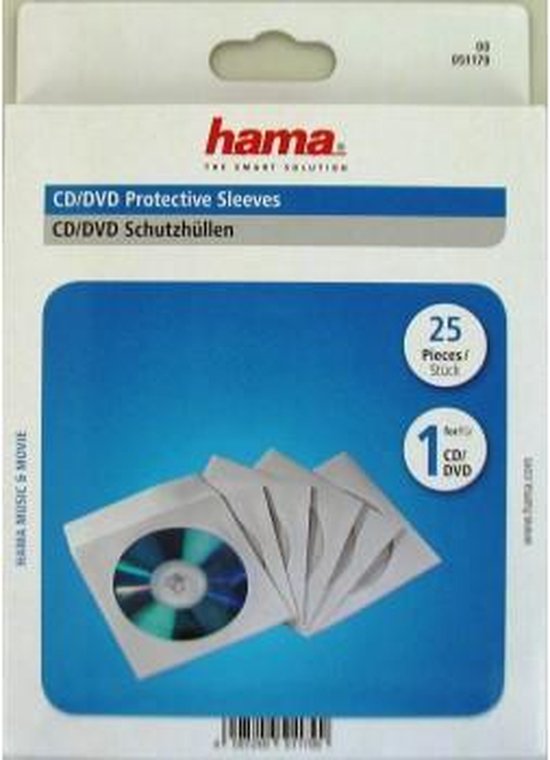 Hama Cd Sleeves Papier Wit 25 Stuks