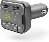 Hama Bluetooth®-FM-transmitter met USB-oplaadfunctie, grijs