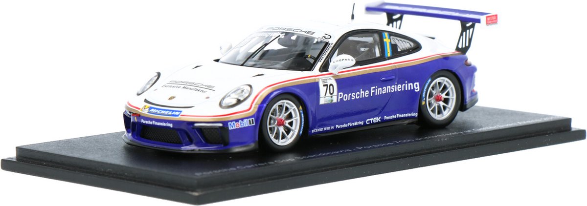 Modèle Réduit Spark Porsche 911 GT3 Carrera Cup 70th Anniv. S. Blomqvist 2018 - 1/43 - Neuf Sous Boîte