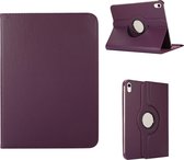 Geschikt Voor iPad 10 Hoes - 10e Generatie - 2022 - Case Cover - 10.9 Inch - Bookcase - 360 Graden Draaibaar - Roterend Hoesje - Paars